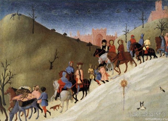 Рис. 6. Шествие волхвов. Сассетта Стефано ди Джованни, около 1432-1436 г.